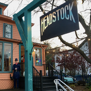 Head shop / store in Woodstock, NY, that sells Catskill Meowtains catnip, called Headstock